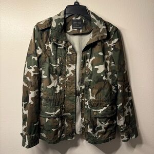 LOVE TREE Camouflage Jacket Cinch Waist Pockets Women’s Size Medium